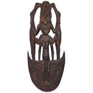 Antique/Vintage Sepik Papau New Guinea Hand Carved Wooden Iatmul Suspension Hook